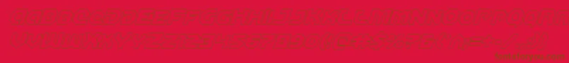 Gunnerstormoutital-Schriftart – Braune Schriften auf rotem Hintergrund