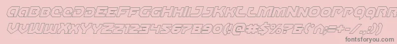 Gunnerstormoutital Font – Gray Fonts on Pink Background