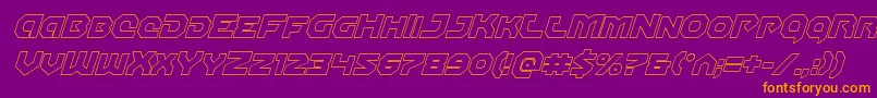 Gunnerstormoutital Font – Orange Fonts on Purple Background