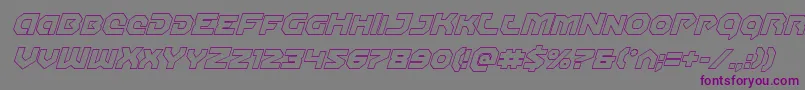 Gunnerstormoutital Font – Purple Fonts on Gray Background