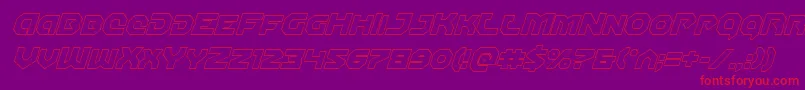 Gunnerstormoutital Font – Red Fonts on Purple Background