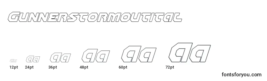 Gunnerstormoutital Font Sizes
