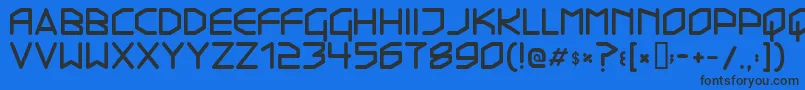 Transistor215 Font – Black Fonts on Blue Background