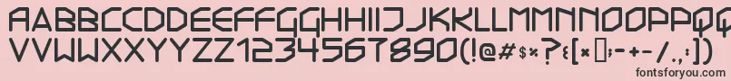 Transistor215 Font – Black Fonts on Pink Background