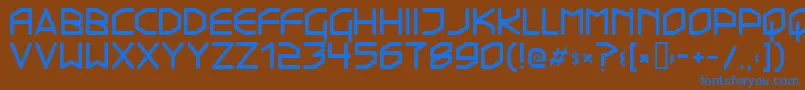 Transistor215 Font – Blue Fonts on Brown Background
