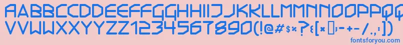 Шрифт Transistor215 – синие шрифты на розовом фоне