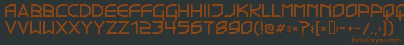 Transistor215 Font – Brown Fonts on Black Background