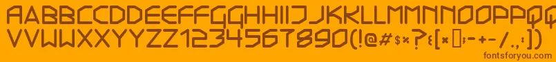 Transistor215 Font – Brown Fonts on Orange Background
