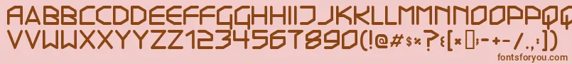 Police Transistor215 – polices brunes sur fond rose