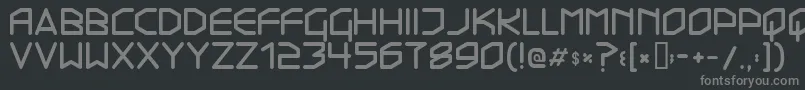 フォントTransistor215 – 黒い背景に灰色の文字