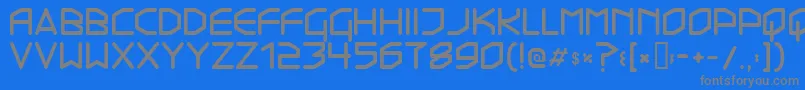 Transistor215 Font – Gray Fonts on Blue Background