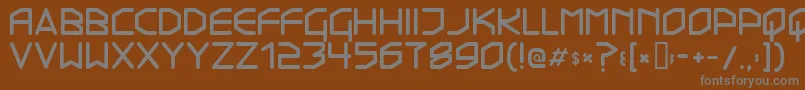 Transistor215 Font – Gray Fonts on Brown Background