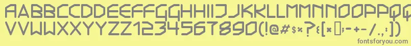 Transistor215 Font – Gray Fonts on Yellow Background