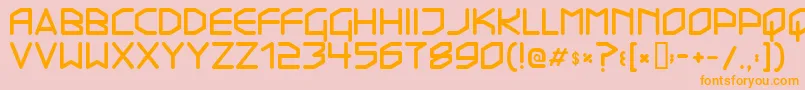 Transistor215 Font – Orange Fonts on Pink Background