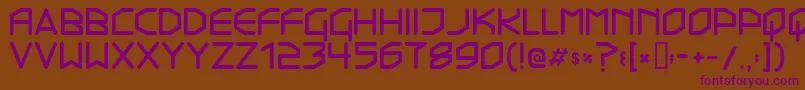 Transistor215 Font – Purple Fonts on Brown Background