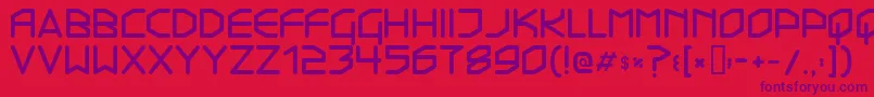 Transistor215 Font – Purple Fonts on Red Background