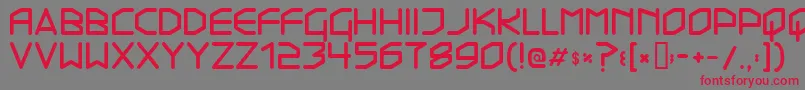 Transistor215 Font – Red Fonts on Gray Background