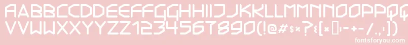 Transistor215 Font – White Fonts on Pink Background