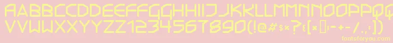 Transistor215 Font – Yellow Fonts on Pink Background