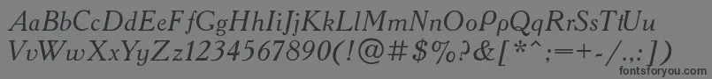 Academyi Font – Black Fonts on Gray Background