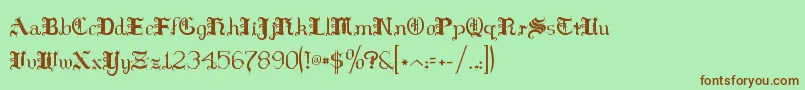HildaSonnenschein Font – Brown Fonts on Green Background