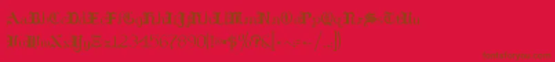 HildaSonnenschein Font – Brown Fonts on Red Background