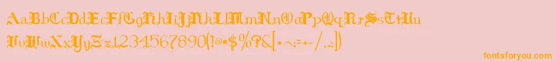 HildaSonnenschein Font – Orange Fonts on Pink Background