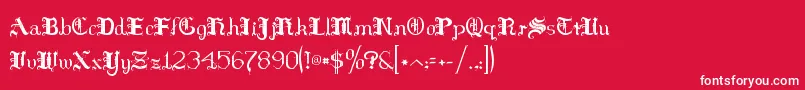 HildaSonnenschein Font – White Fonts on Red Background