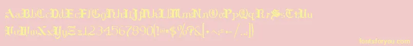 HildaSonnenschein Font – Yellow Fonts on Pink Background