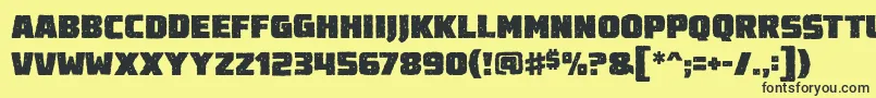 Destroyearthroughbb Font – Black Fonts on Yellow Background