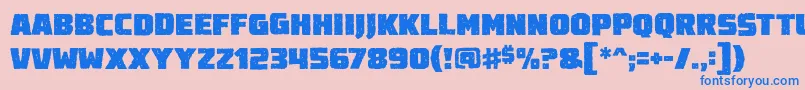 Destroyearthroughbb Font – Blue Fonts on Pink Background