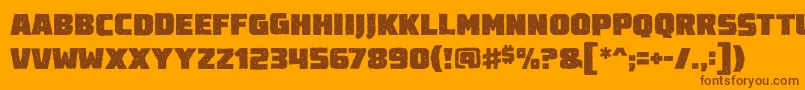 Destroyearthroughbb Font – Brown Fonts on Orange Background