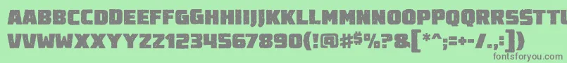 Destroyearthroughbb Font – Gray Fonts on Green Background