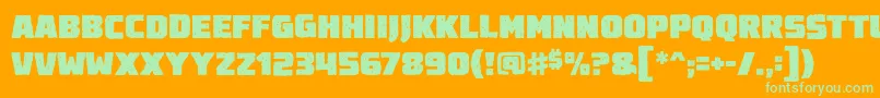 Destroyearthroughbb Font – Green Fonts on Orange Background
