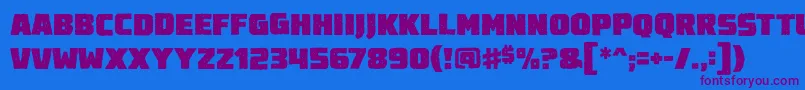 Destroyearthroughbb Font – Purple Fonts on Blue Background