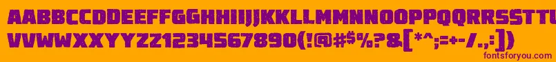 Destroyearthroughbb Font – Purple Fonts on Orange Background