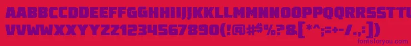 Destroyearthroughbb Font – Purple Fonts on Red Background