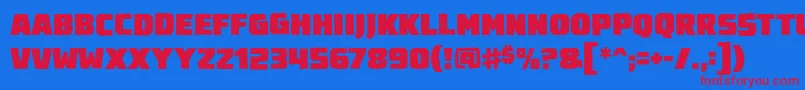 Destroyearthroughbb Font – Red Fonts on Blue Background