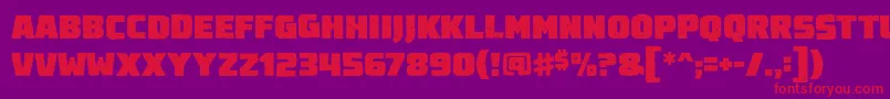 Destroyearthroughbb Font – Red Fonts on Purple Background