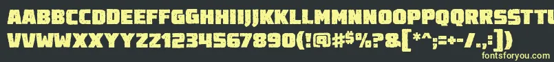 Destroyearthroughbb Font – Yellow Fonts on Black Background