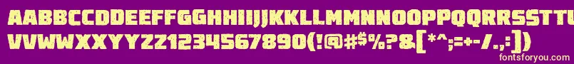 Destroyearthroughbb Font – Yellow Fonts on Purple Background