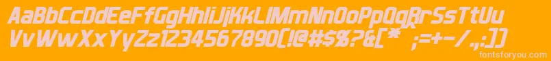 XballItalic-Schriftart – Rosa Schriften auf orangefarbenem Hintergrund