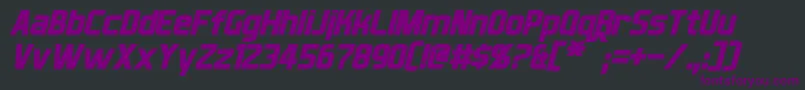 XballItalic Font – Purple Fonts on Black Background