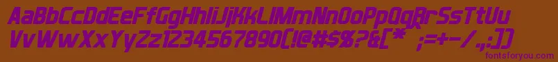 XballItalic Font – Purple Fonts on Brown Background