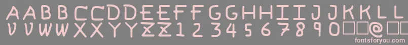 PfVeryverybadfont6 Font – Pink Fonts on Gray Background