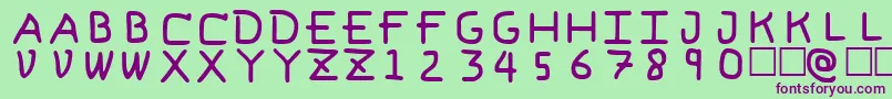 fuente PfVeryverybadfont6 – Fuentes Moradas Sobre Fondo Verde