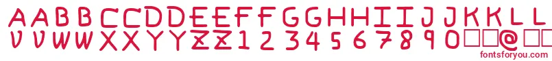 フォントPfVeryverybadfont6 – 赤い文字