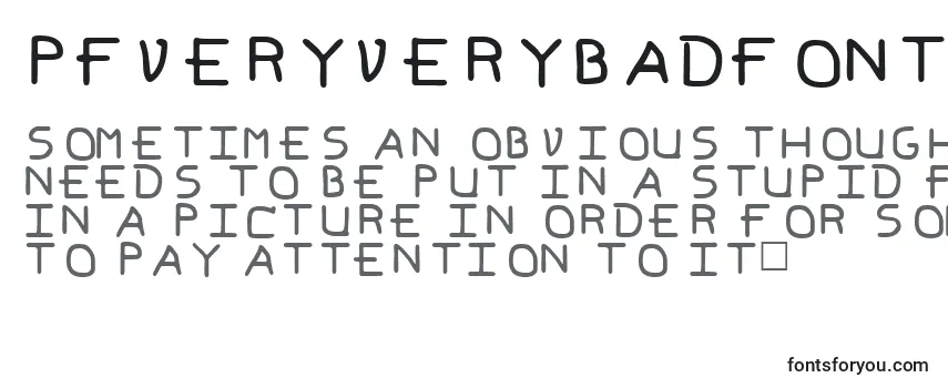 Обзор шрифта PfVeryverybadfont6