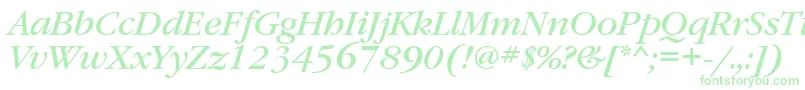 Fonte GaramondbookettItalic – fontes verdes