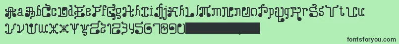 TurkAndNusa Font – Black Fonts on Green Background